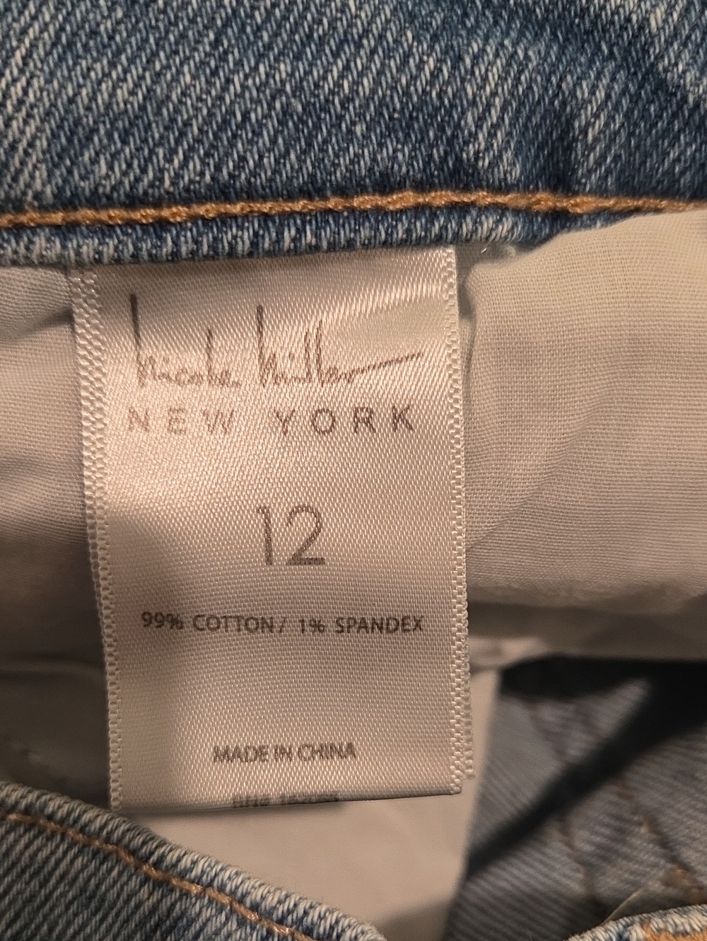 Nicole Miller Light Wash "Nomad" Super High Rise Frayed Hem Denim Shorts Sz 12! - Picture 4 of 10